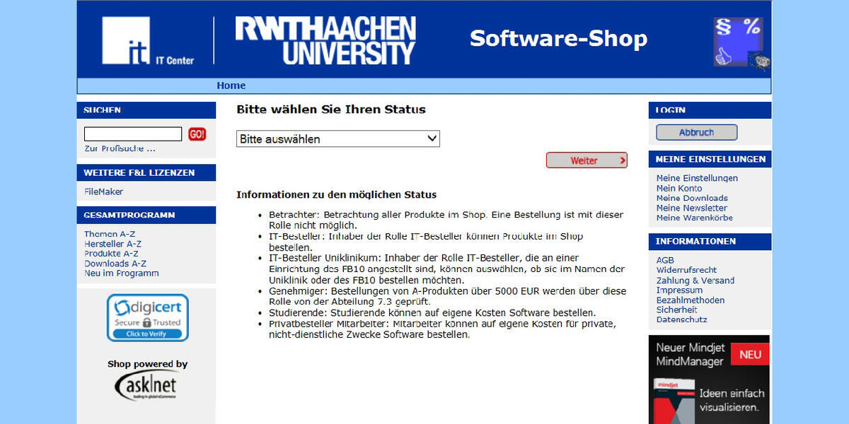 Softwareshop Screenshot