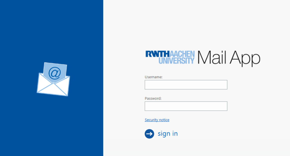 Screenshot of the new login