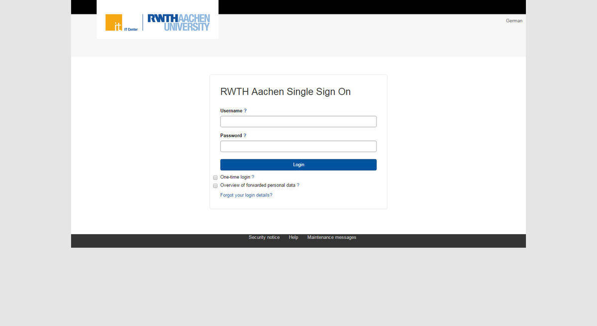 Screenshot of the new Login