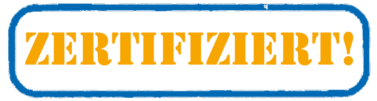 Stempel mit dem Wort "Zertifiziert"