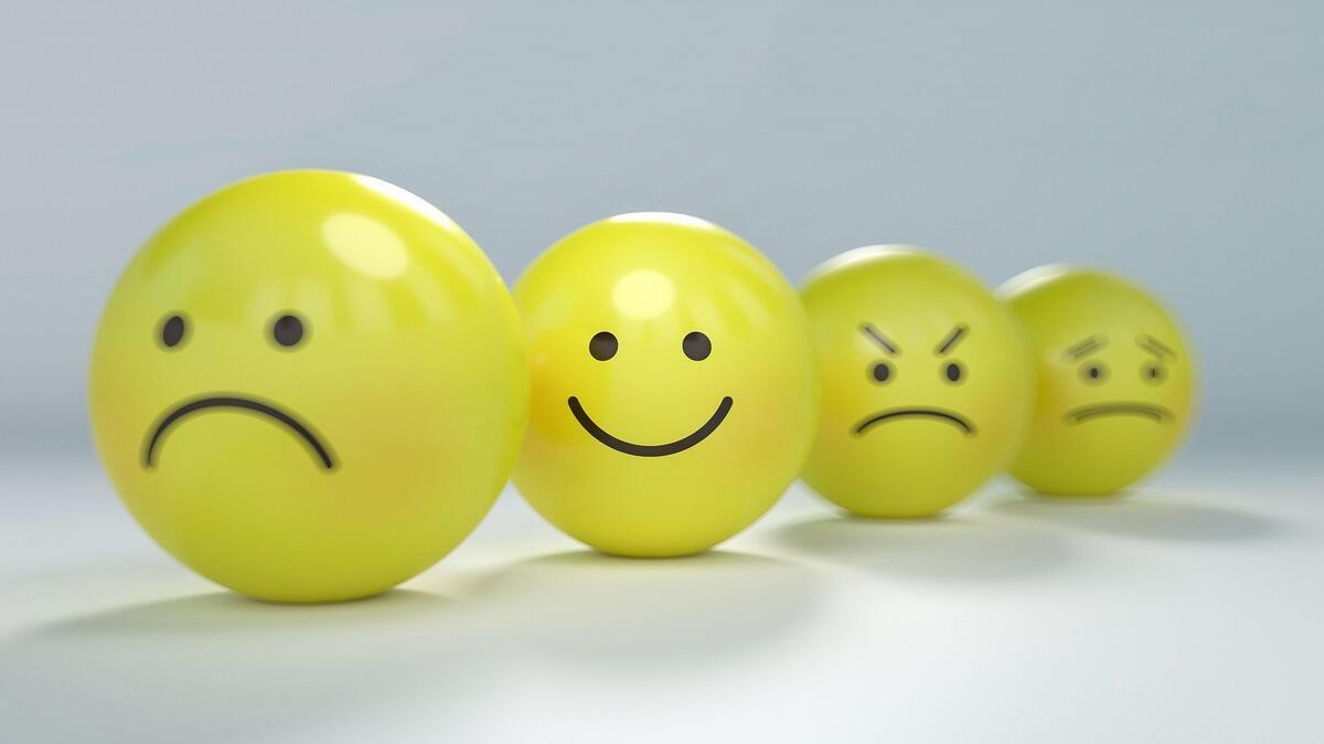 Photo of billiard balls with smiley