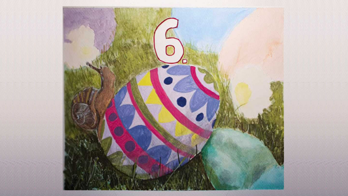 Watercolour of an Easter Egg