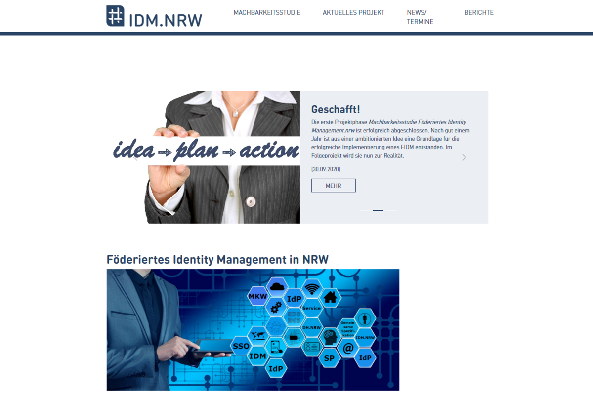 Screenshot of the homepage