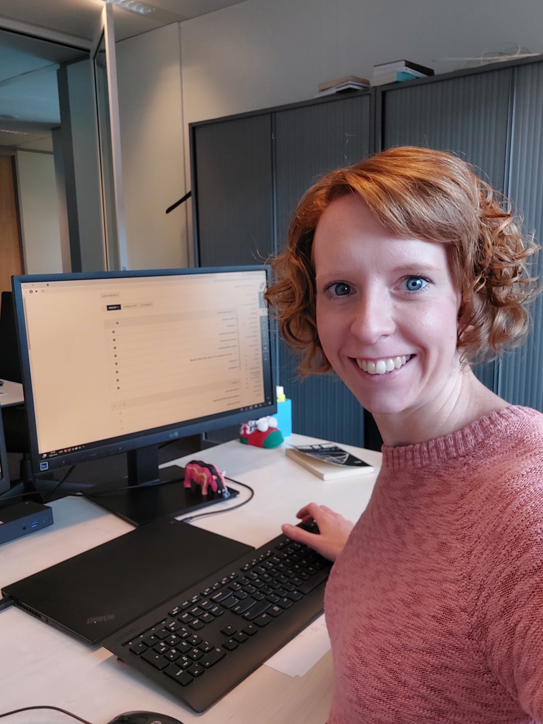Dr. Katharina Schneider at her workplace