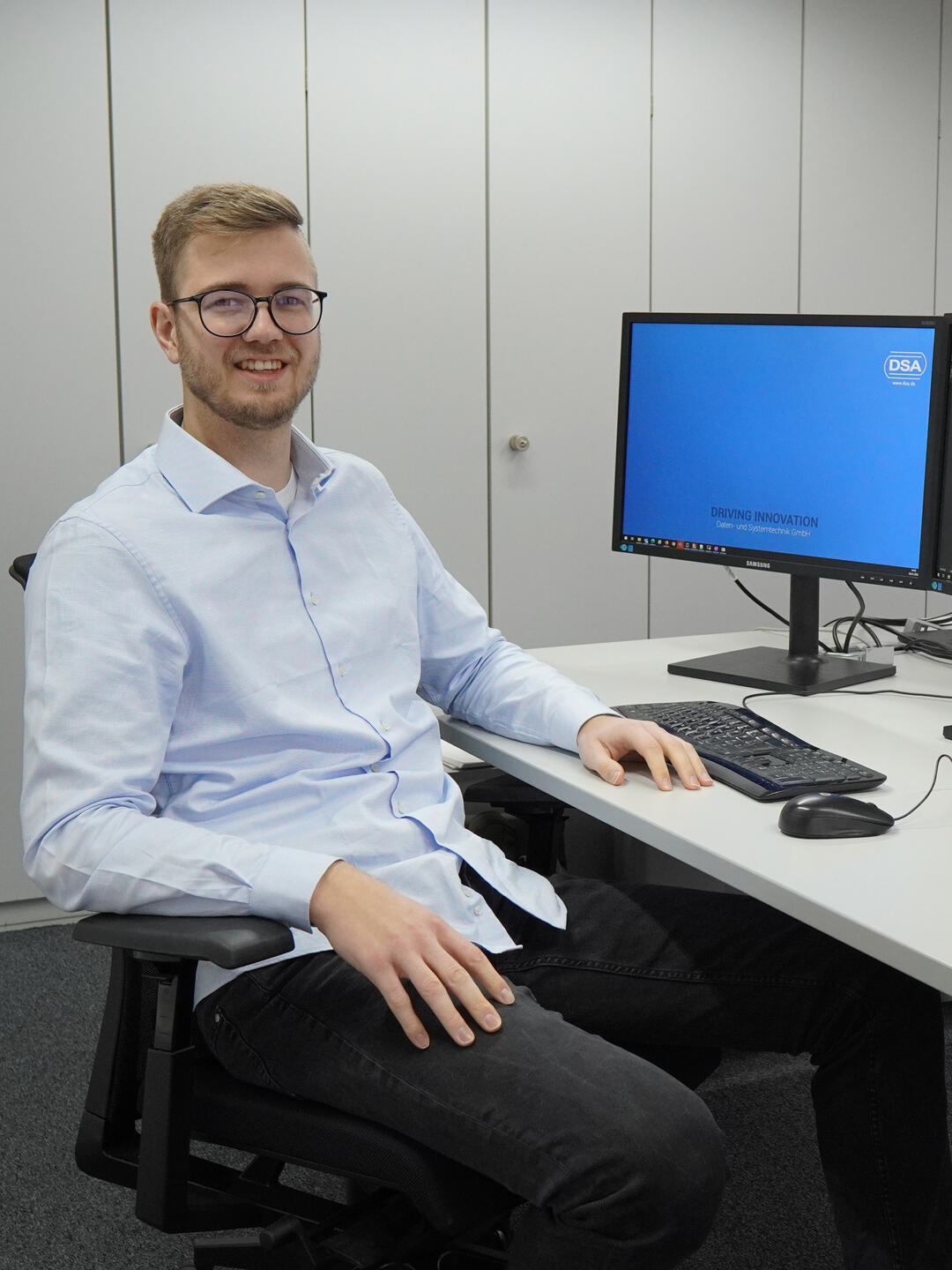 Bastian Lautz at his workplace