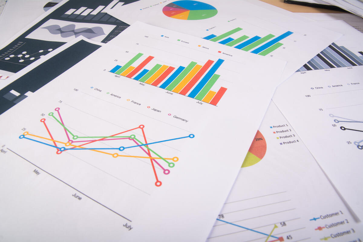 Diagramme, Berichte, Graphiken