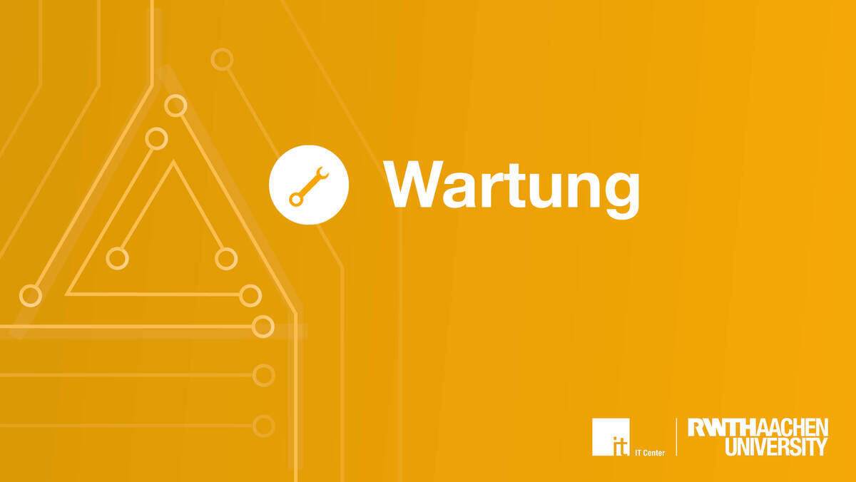 Wort Wartung auf gelben Hintergrund