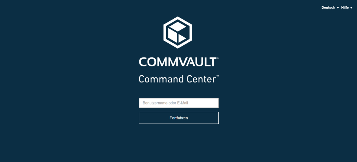 Screenshot of Commvault