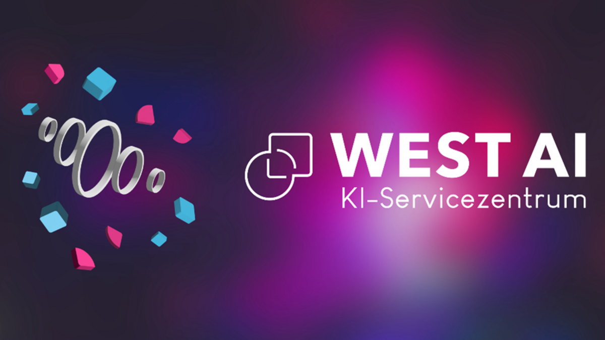 WestAI Logo auf lilafarbenem Hintergrund