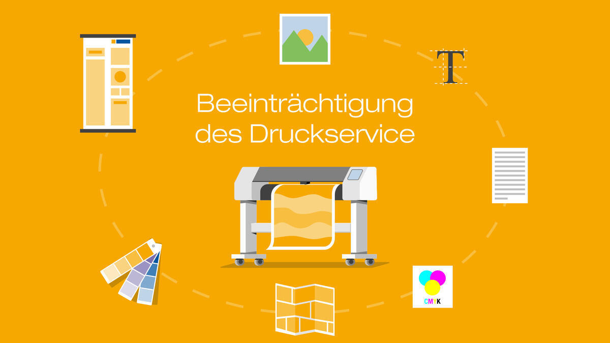 Grafik zur Beeinträchtigung des Druckservice